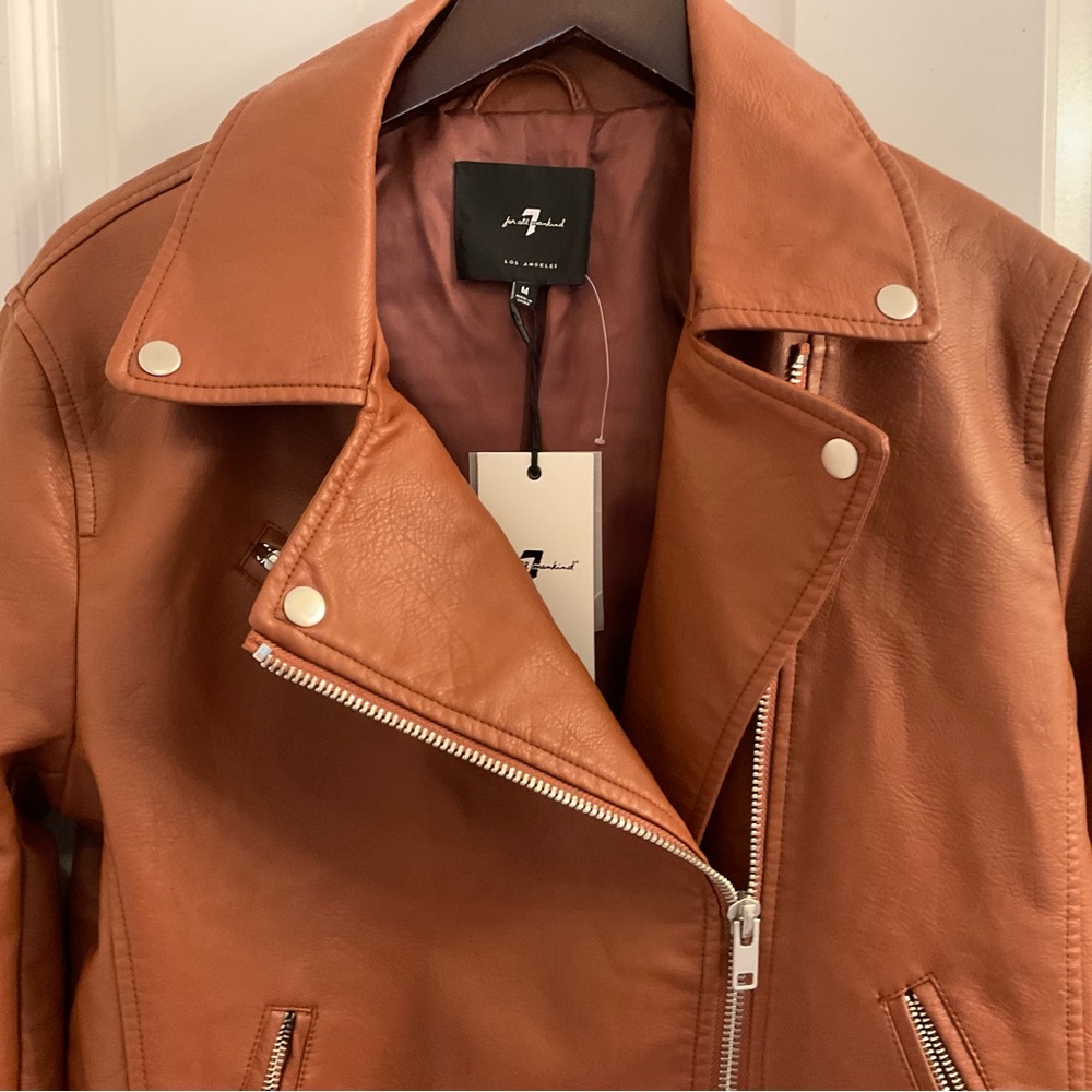 7 For All Mankind Vegan Leather Jacket - NWT - Medium - Picture 8 of 14